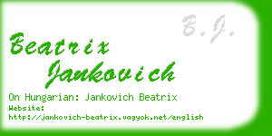 beatrix jankovich business card